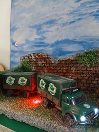 Diorama con camion pubblicitario