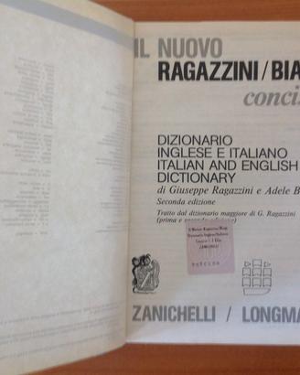 Dizionario Inglese Italiano Il Nuovo Ragazzini