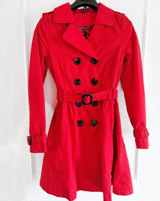 Cappotto Leggero Trench Cintura Rosso H&M M