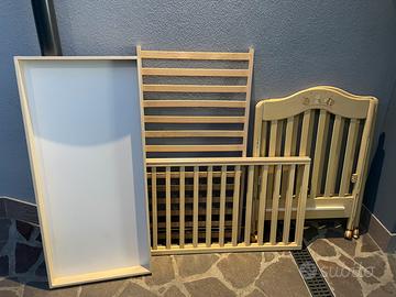 Lettino culla Pali con materasso,mancano viti doga