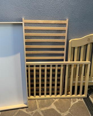 Lettino culla Pali con materasso,mancano viti doga