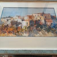 Quadro olio passaggio Pittore PICCOLI