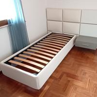 letto singolo con testiera e comodino Moretti c.