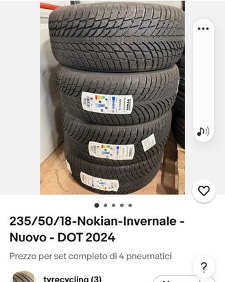 Pneumatici invernali 235 50 18 nokian