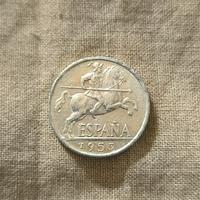 Moneta da 5 centesimi Spagna 1953