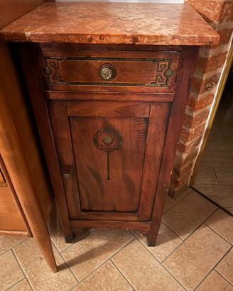 Coppia di comodini vintage Art Déco anni '20