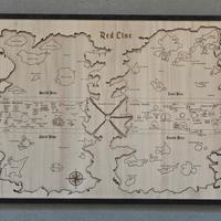 quadro Mappa One Piece in legno