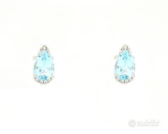 Orecchini Miluna con topazio e diamanti