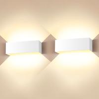 Coppia Applique Parete Interno Esterno Bianco 36W