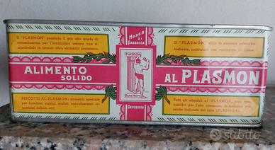 Plasmon Scatola Biscotti in Latta Vintage Anni 60
