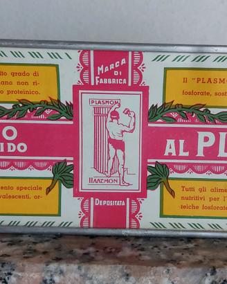 Plasmon Scatola Biscotti in Latta Vintage Anni 60