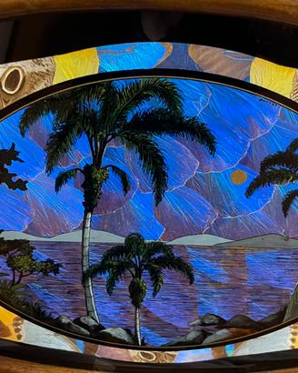 Vassoio Vintage Art Déco Brasiliano /ali farfalla