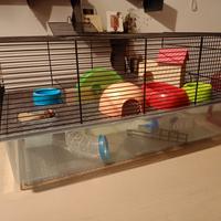 Maxi gabbia per criceto con accessori 