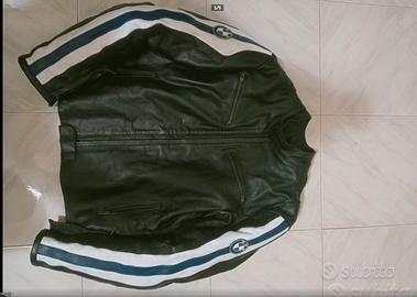 Giubbotto moto in pelle