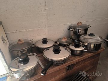 set di pentole acciaio inox 
