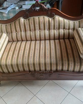 divano due posti, 1800, imbottitura nuova, l 166 p