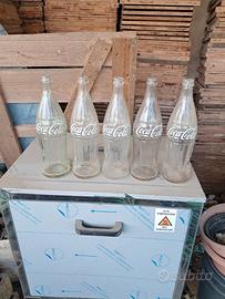 13 bottiglie in vetro vintage coca-cola pepsicora 