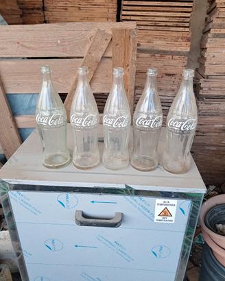 13 bottiglie in vetro vintage coca-cola pepsicora 
