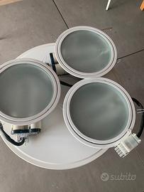 Lotto 3 faretti incasso a soffitto professionali