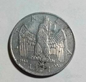 moneta 1 lira 1943 - regno d'italia 