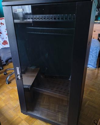 Armadio Rack 19" 22u Serie Rnb 600x600 Mm, Nero -
