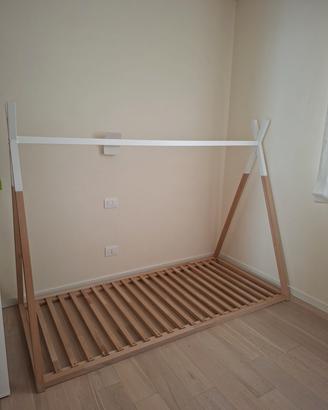 Letto montessori in legno massello di faggio