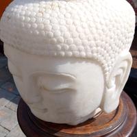 Testa di Budda in Marmo puro vecchia Cina