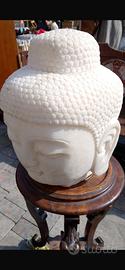 Testa di Budda in Marmo puro vecchia Cina