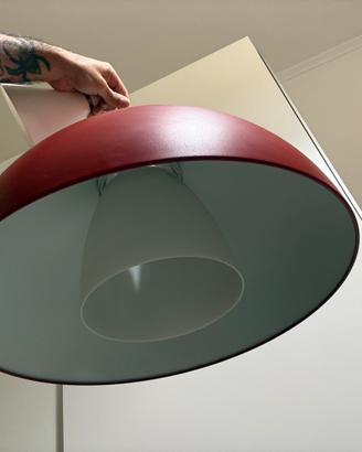 Lampadario Ikea Brasa rosso diametro 45 cm