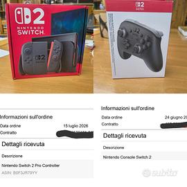 Nintendo switch 2 più controller pro
