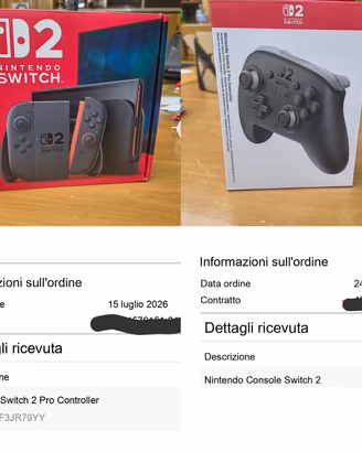 Nintendo switch 2 più controller pro