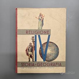 Libro scolastico d’epoca – Religione IV + Storia