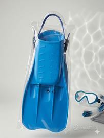 Pinne da nuoto/snorkeling BLU - Nuove con custodia