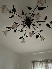 Due lampadari in ferro battuto