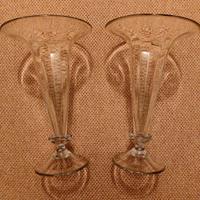 coppia di vasi in vetro