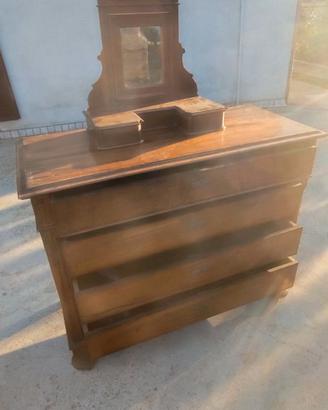Cassettiera con specchio girevole