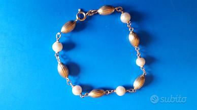BRACCIALE IN ORO E PERLE