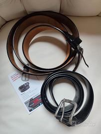 CINTURA TAGLIA FORTE cm 140/150 UNISEX pelle nera