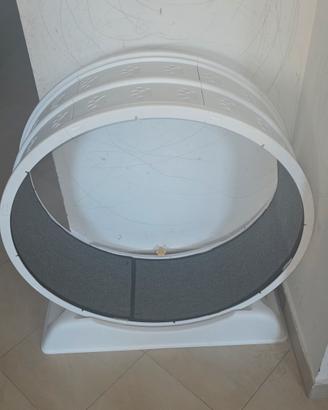 Ruota tiragraffi per gatto 80 cm di colore bianco