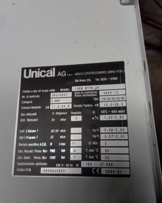 caldaia UNICAL AG iven btfs 24