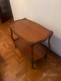 Carrellino in legno stile barocchino