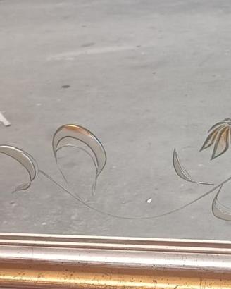Specchio decorato a mano - Incisione a sabbiatura