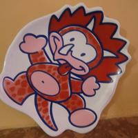 Piatto ceramica Tartasauri rosso per giglio