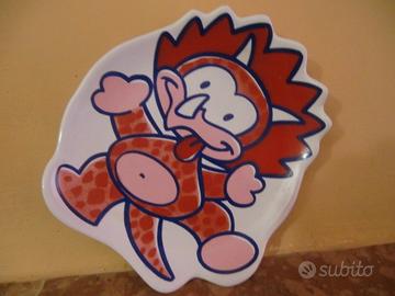 Piatto ceramica Tartasauri rosso per giglio