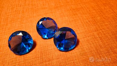 diamanti decorativi di vetro blu 