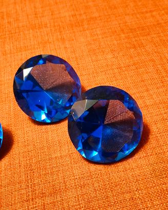 diamanti decorativi di vetro blu 