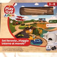 Set "viaggio intorno al mondo" per pista in legno