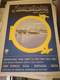 manifesto poster pubblicitario jadrolinja navi