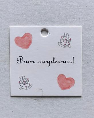 Bigliettini Buon Compleanno 1000 pz