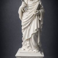 Statua di San Pietro Effetto Marmo Bianco